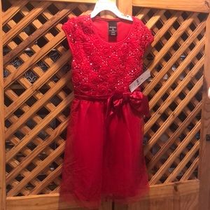 Girls 7/8 red dress New w tags